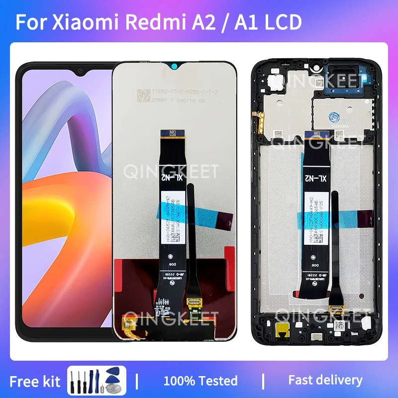 

ЖК-дисплей 6,52 дюйма для Xiaomi Redmi A2, 23028RN4DG, дигитайзер сенсорного экрана в сборе для Redmi A1 220733SI, ЖК-дисплей с рамкой 220733SG