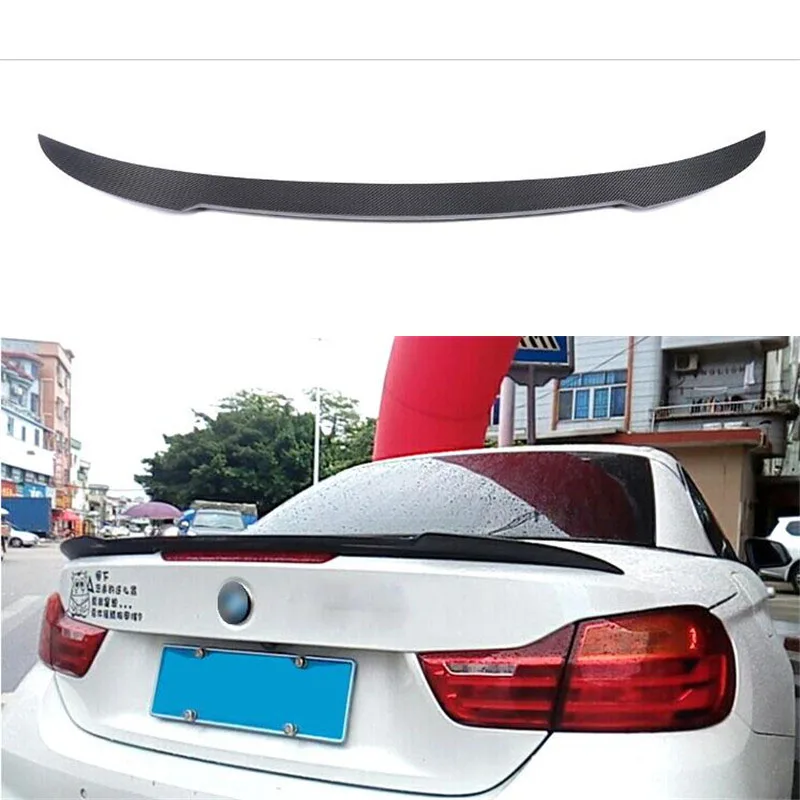 

CEYUSOT FOR BMW 4 Series Convertible F33 Real Carbon Fiber Car Spoiler Wing V STYLE Tail Fin Refit Rear Lip Accessories 2014-20