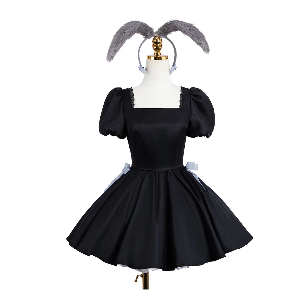 

Anima Alien Stage Sua Cosplay Bunny Maid Dress Black Skirt With Hairpin&Bowties Full Set Halloween Costume For Woman Dress Party