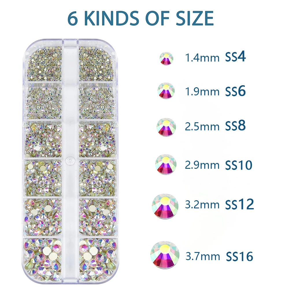 12 شبكة (1500 قطعة) أحمر/أخضر أظافر ثلاثية الأبعاد أحجار الراين مسطحة مستديرة كريستال جوهرة + 1 تلوين + ملاقط الكوع مهرجان مانيكير زينة