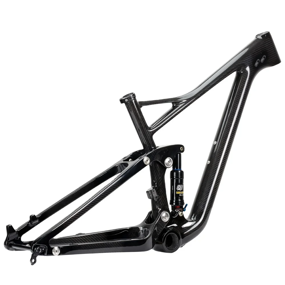 

High End Full Suspension Carbon Bike Frame Enduro Downhill MTB Frame With Shock 190MM