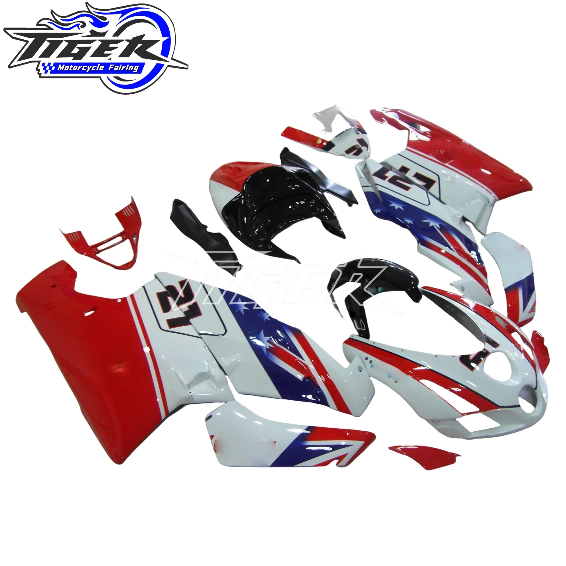 ل Ducati 749 999 2003 2004 2005 2006 03 04 05 06 دراجة نارية هيكل السيارة مجموعة حقن قالب ABS البلاستيك مجموعة Fairings كاملة