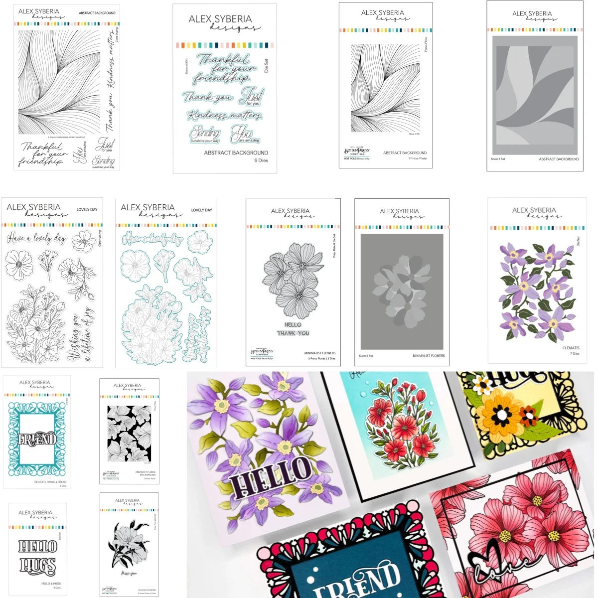 

Hugs Lovely Day Flowers Release Metal Cutting Dies Hot Foil Stamps Stencil For DIY Scrapbook Craft Card 2026 Spring Valentine