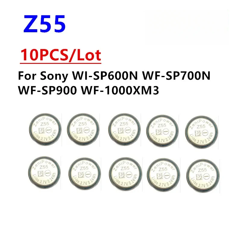

10 шт./лот аккумулятор для Sony WF-1000XM3 WF-SP900 WF-SP700N WF-1000X для ZeniPower Z55 аккумулятор TWS наушники 3,7 В