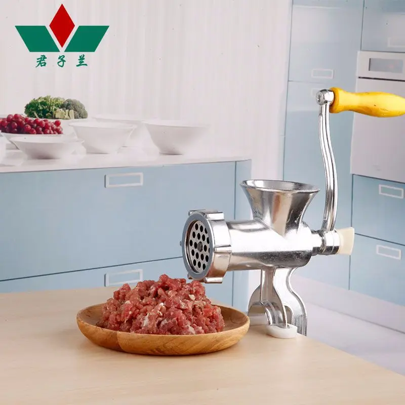 Household Hand-Operated Stainless Steel Meat Grinder No. 5 Multifunctional Manual Enema Grinding Powder