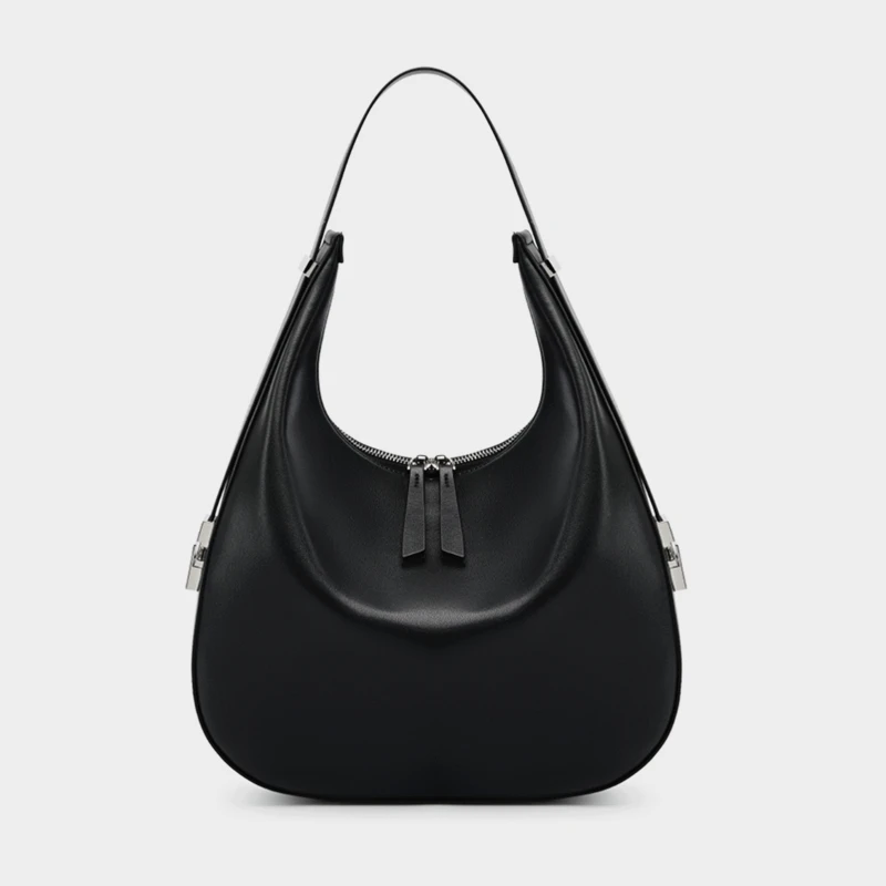 

Hifashion элегантные сумки на плечо из коровьей кожи с большим полумесяцем для женщин, трендовые дизайнерские сумки Hobo Tote 2023 года, рабочие женские сумки