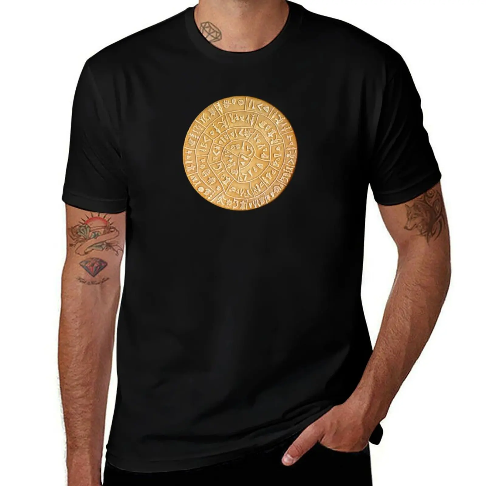 Phaistos Disc T-Shirt vintage anime shirt custom t shirt blacks oversized t shirt fitted t shirts for men