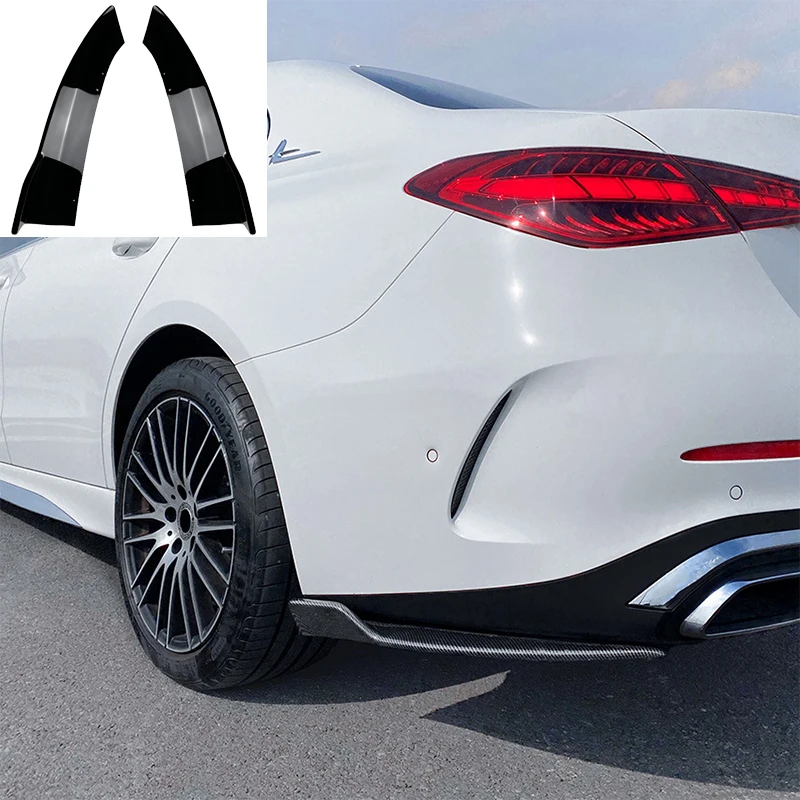 

For Benz C Class W206 C200 C260 C300 AMG 2022 2023 Car Accessories Rear Bumper Diffuser Side Splitters Spoiler Lip Cover Sticker