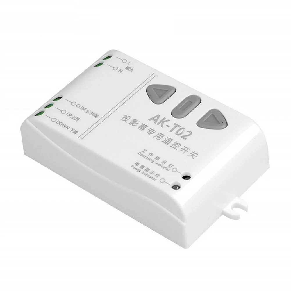 AC85-250V Motor Remote Switch Controller Projection Screen Motor ABS 433 UP Down Stop Forwards Reverse Stop