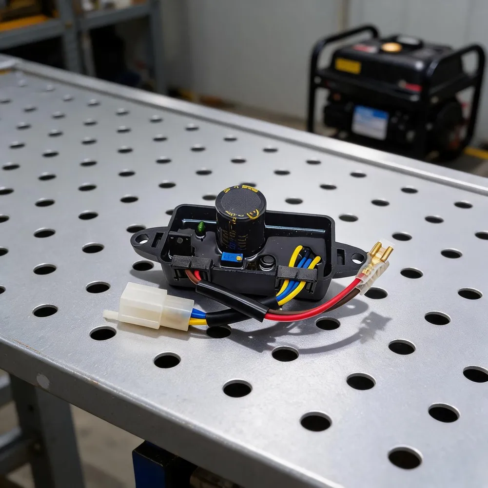 2KW AVR Regulator for Gas Generators For Stabilizer Role Aluminum Housing Compatible with 3KW Generator Electrical Systems