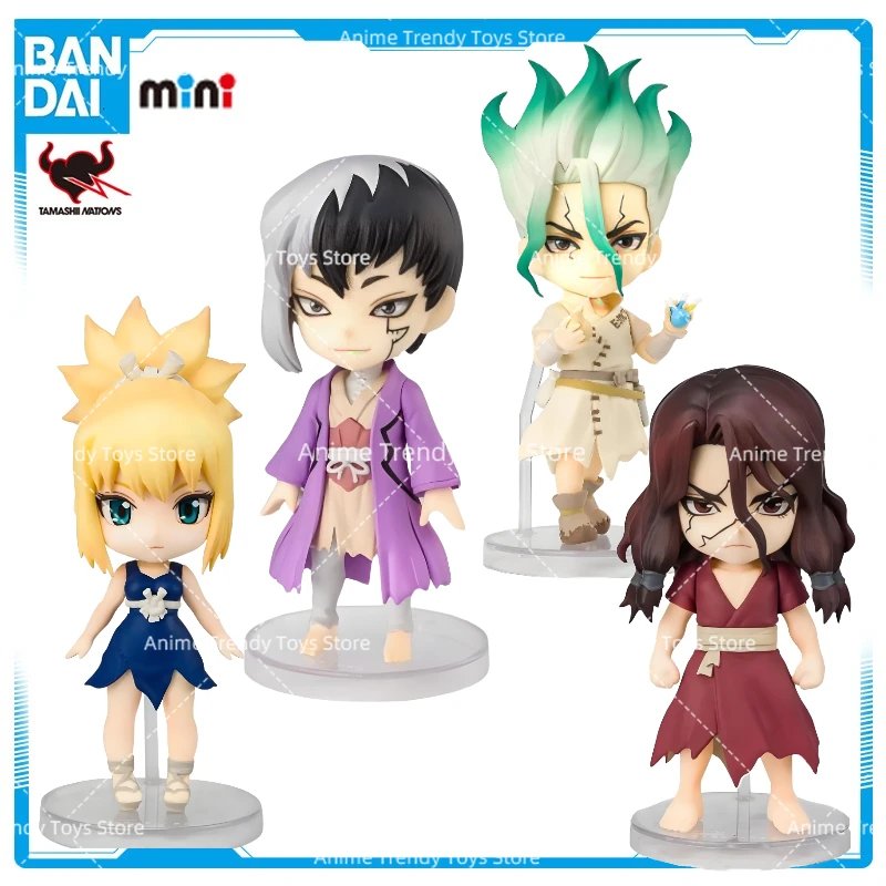 Bandai Dr. Stone Figuarts Mini Q Version Asagiri Gen Kohaku Tsukasa Shishio Ishigami Senku From Model Toy Christmas gift WY