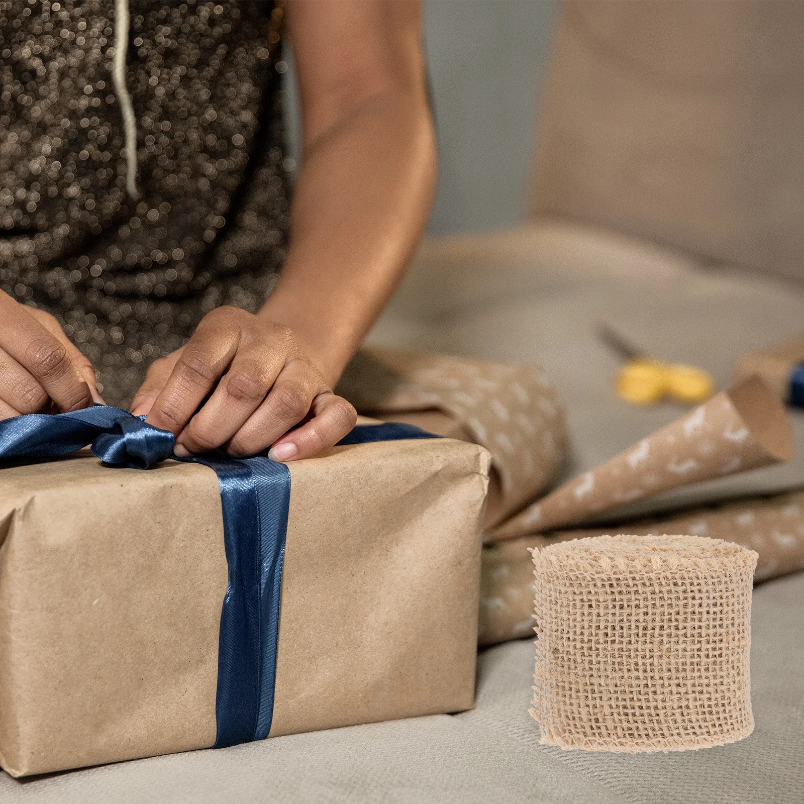 

Pink Jute Burlap Ribbon Roll 2m Length 6cm Width Multipurpose for Christmas Wedding Craft Decoration Burlap Ribbon Pink