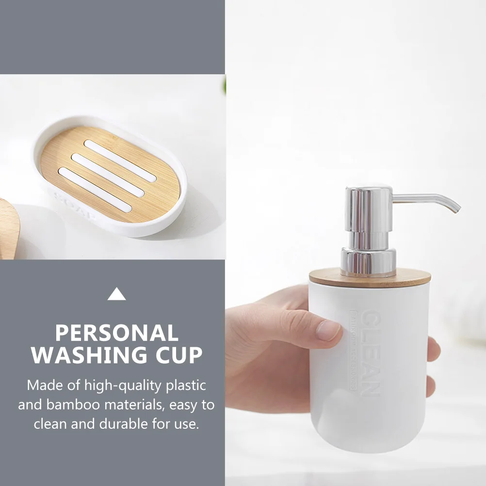 

1 Set Of Bathroom Accessories Kit Modern Sanitary Supplies Storage Holders Lotion Bottle Soap Tray Gargle Cup Toothbrush Holder