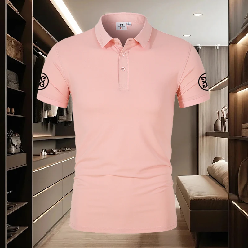 New 2024 Golf Clothing Men\'s Leisure Short Sleeved Golf Clothing T-shirt Outdoor Sports Quick Drying Golf Polo Shirt Top