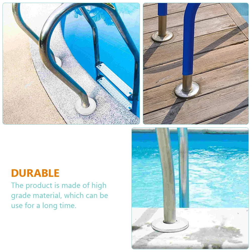 1 زوج الفولاذ المقاوم للصدأ بركة سلم يغطي الزخرفية دائم درابزين شعار استبدال أجزاء لوحات سلم حمام السباحة #6