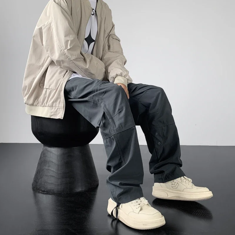 Amerikaanse stijl waterdichte cargobroek heren zijrits losse rechte militaire broek outdoor casual sport wandelen tactiekbroek