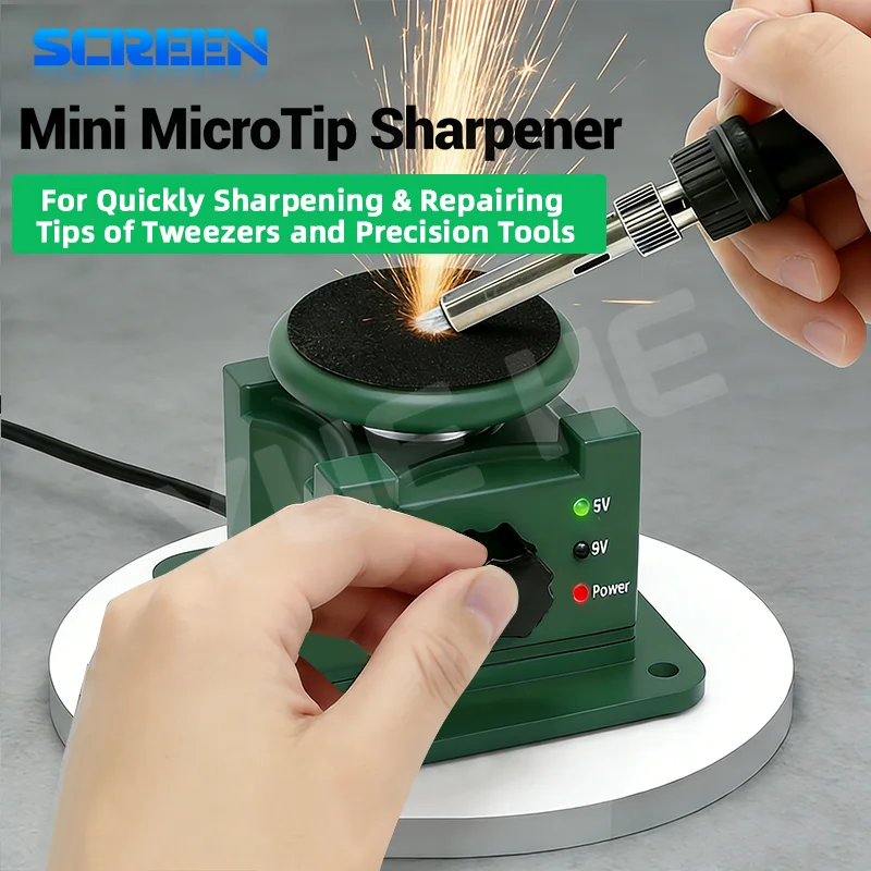 

Мини-электрическая шлифовальная машина 2UUL DA79 с подушечками зернистостью 400-3000, для быстрого заточки пинцетов, насадок для пайки и небольших инструментов