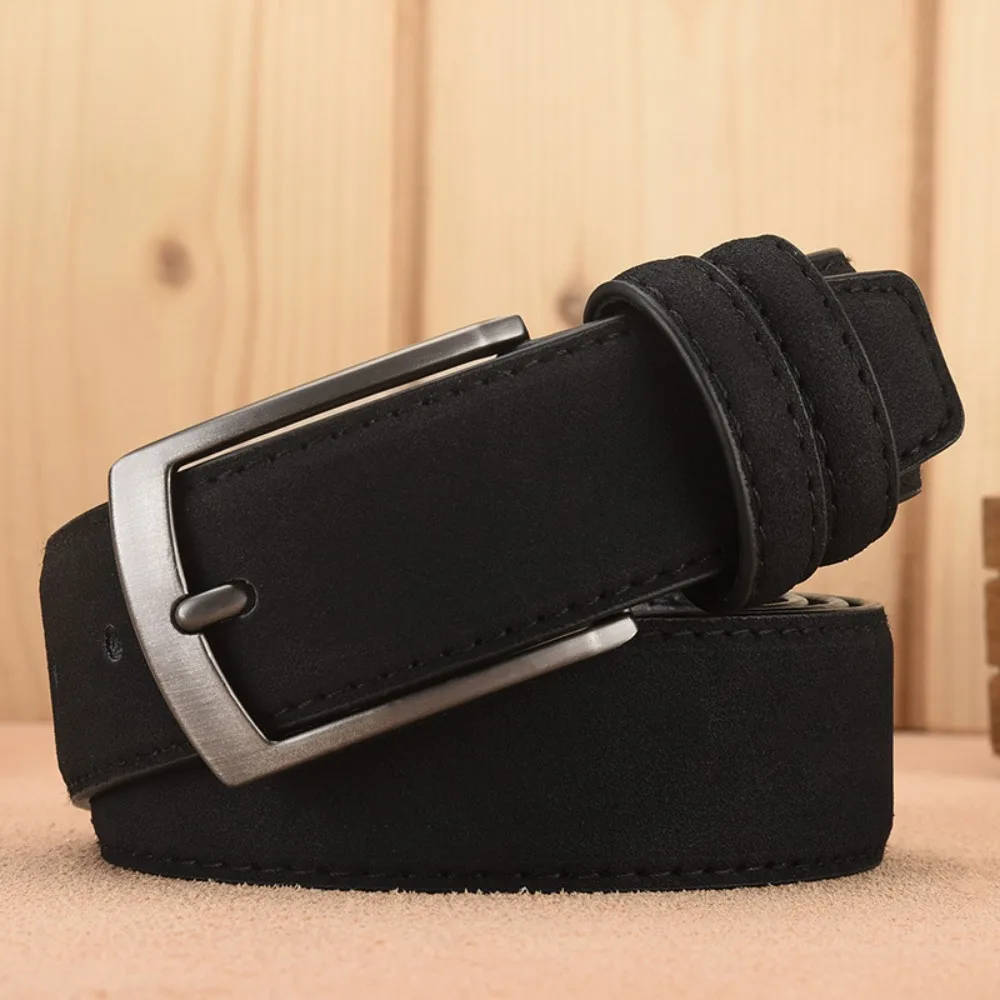 Fashion Retro Men's Suede Belt Leisure Waistband Leather Belt Men Adjustable Jeans Girdle Pants Accessories Student