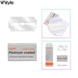 High Quality Double-edge Safety Razor Blades Platinum Coating Classical Shaver Shap Blade 100pcs for Men Hair Shaving