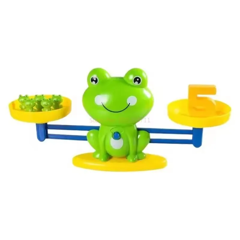 개구리 수학 균형 장난감 줄기 유아 3-5 학습, 숫자인지 개발 키트가있는 교육 계산 게임