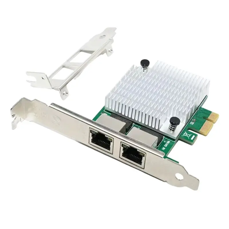 

2 RJ45 Port Pcie X1 Dual Gigabit Realtek 8111F+ ASM1082E Chipset Filter PCI-E Computer Lan Network Card 1000M-AEF7