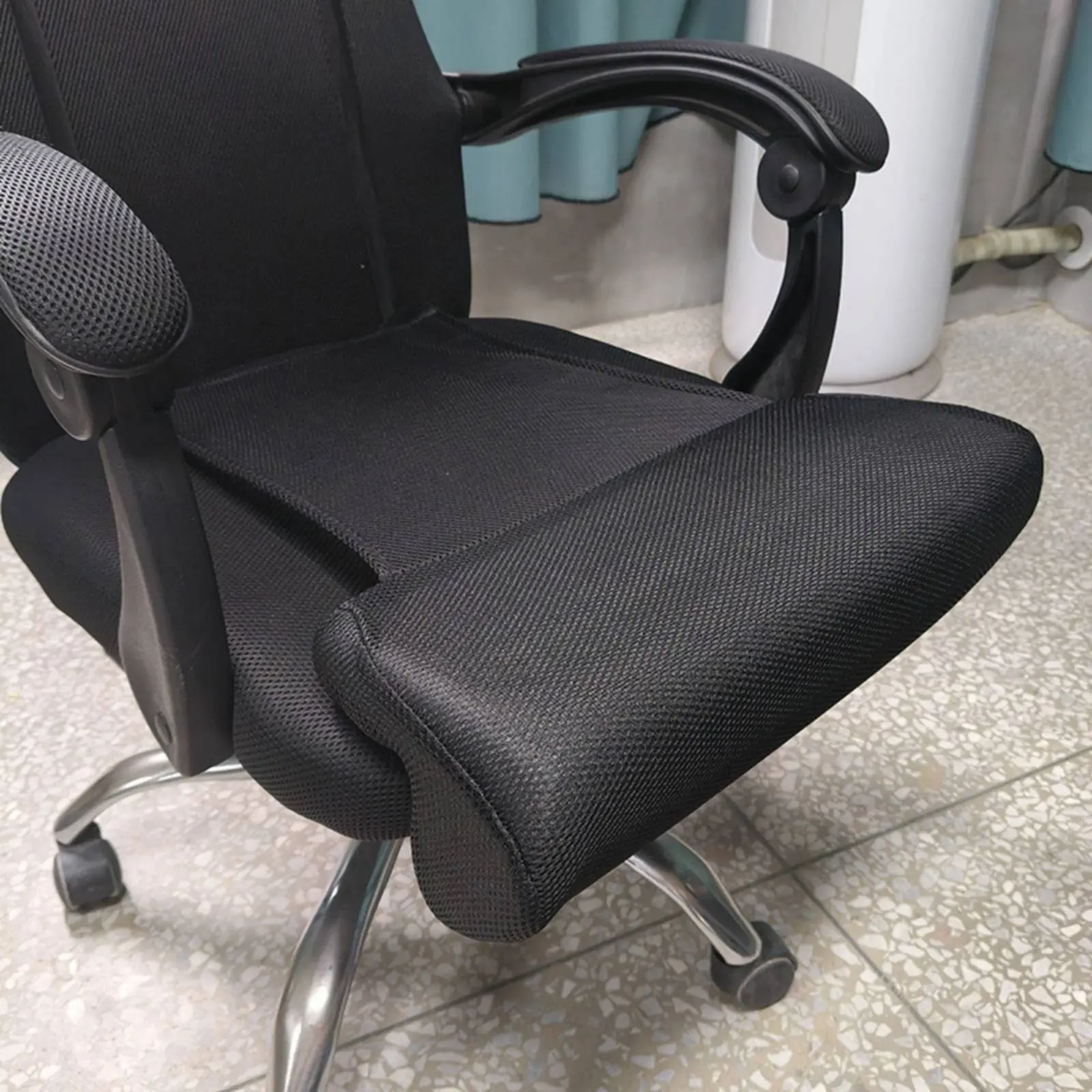 Seat Extender Pad Anti-Slip Thigh Support Cushion Leg Support Cushion Widened Design Easy Install for Office