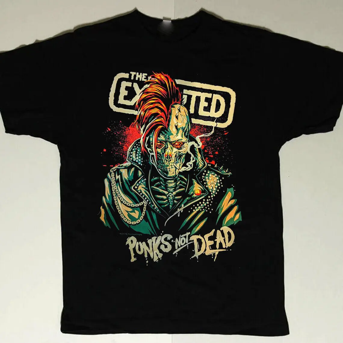 The Exploited Punks Not Dead Cotton Black Full Size T Shirt Mm1211