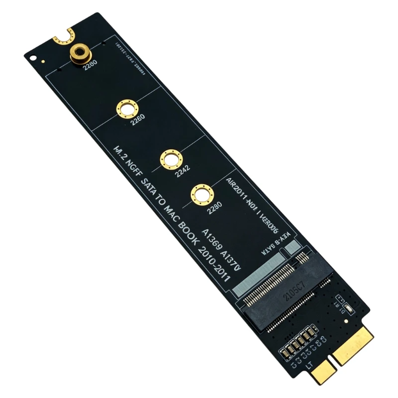 NEW 6+12Pin to M2 B Key SSD Adapter Card For MacBook Air 2010 2011 A1369 A1370 Converter Support B/B+M Key M.2 SATA Protocol SSD