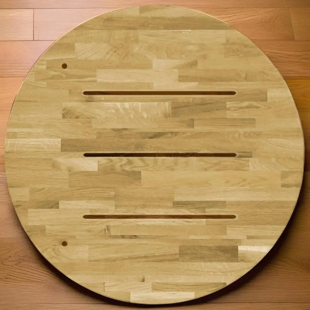 Solid Oak Wood Round Table Top 600mm Diameter, 23mm Thickness - Durable & Stylish