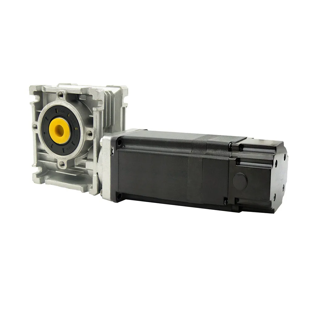 400W NEMA24 Brake and worm geared Brushless DC Motor 48V 5:1/7.5:1/10:1/15:1/20:1/25:1/30:1/40:1/50:1/60:1/80:1 reducer BLDC
