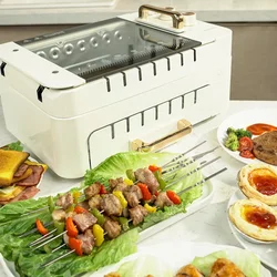 Skewers Machine Automatic Rotating Version Indoor Marvelous Barbecue Accessories Pot Electric Barbecue Grill Mutton Skewers