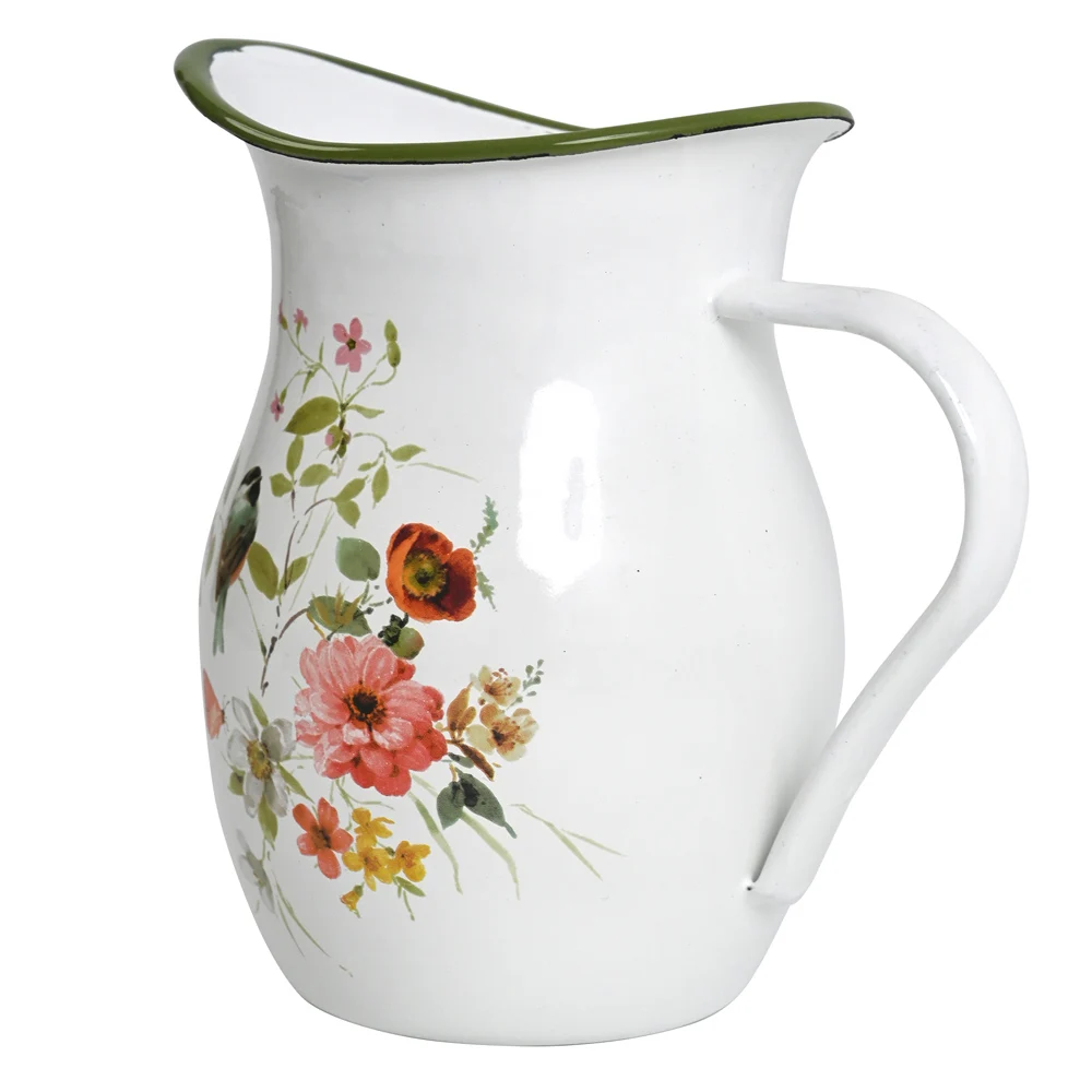 1 Pcs Metal Enamel Kettle Durable And Reusable Indoor And Outdoor Suitable For Camping Farmhouse And Party