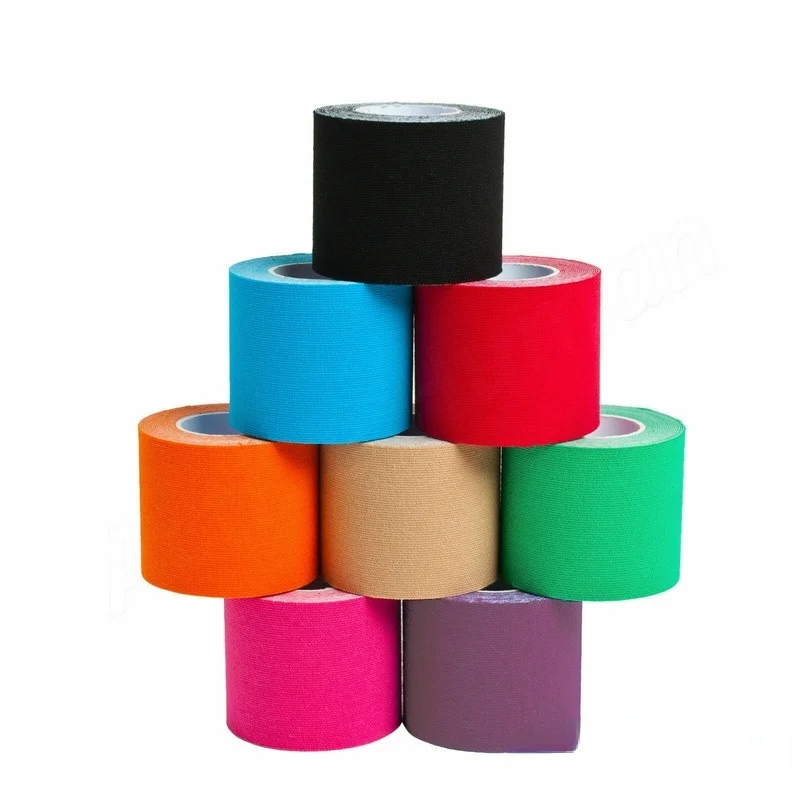 6 Rolls of Muscle Stickers Breast Lift Stickers Elastic Sports Tape Chest Tape Bandage Physiotherapy Sports Korean Stationery