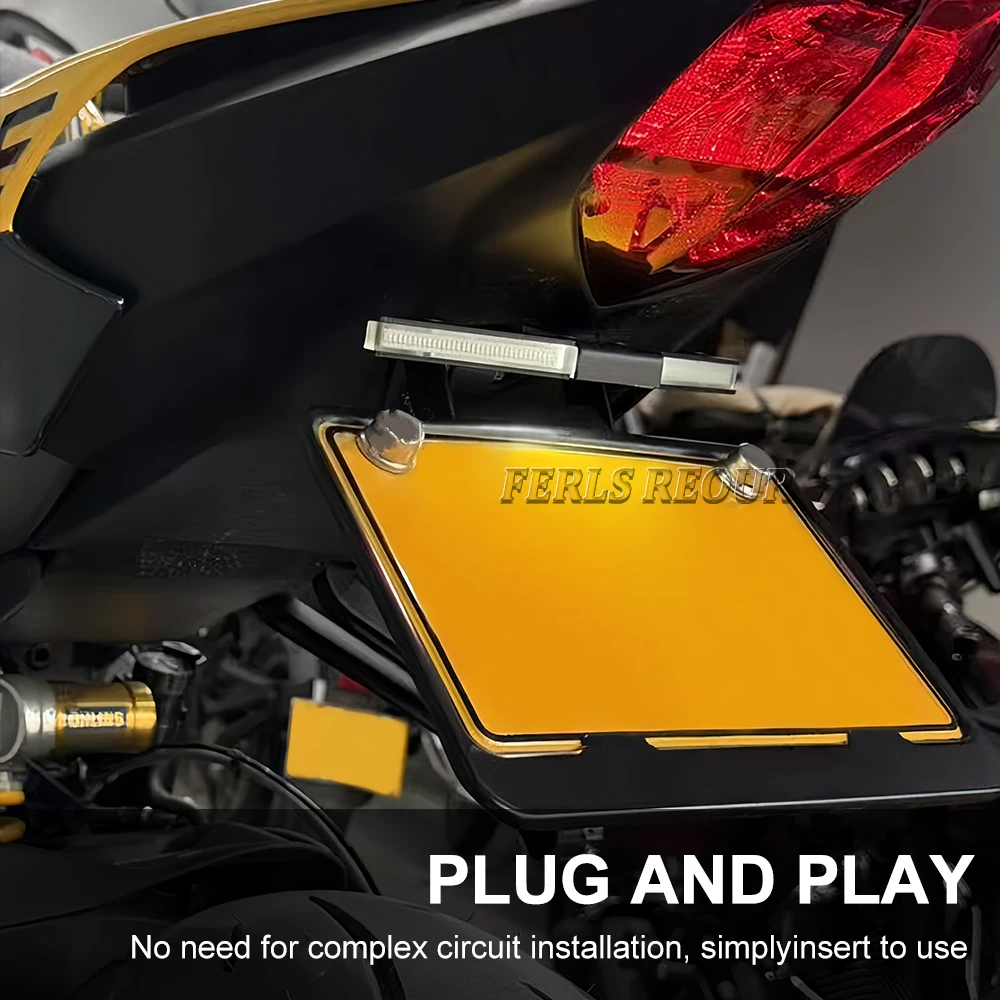 

a mod LED Light License Plate Holder Frame for Triumph Street Triple 765RS 2020-2025 | New Motorbike Tail Tidy Accessory for2025