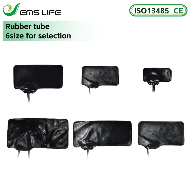 EMSLIFE NIBP Pressure Cuff Rubber Bladder Customized Size Single Double Tube EOS Disinfecting 3-Year Shelf Life for BP