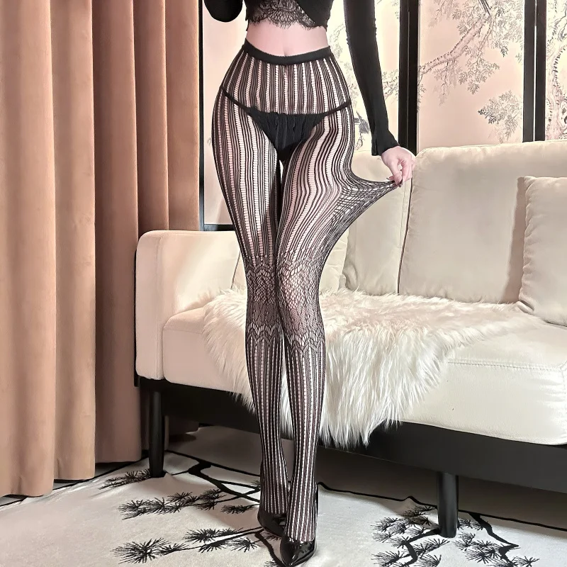 

6034Fishnet Stockings Hot Girl Sexy Leggings Pantyhose Mesh Stockings Hollow Out Internet Celebrity Vintage Stockings