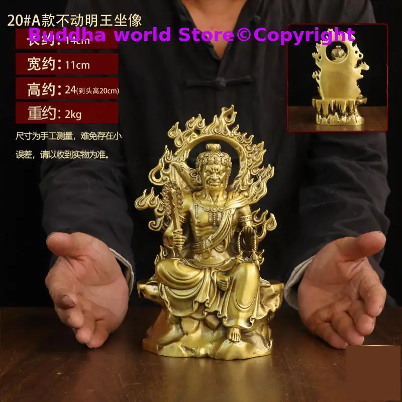 100% Handmade Copper carving Acala Acalanatha Bodhisattva buddha Bronze sculpture Exorcism Eliminate obstacles troubles statue
