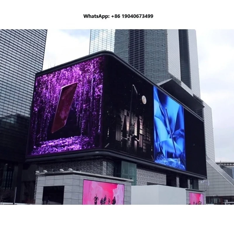 360 Degree Cylinder Column Energy Saving Video Wall Display Billboard Outdoor Curved Advertising Led Screen XH