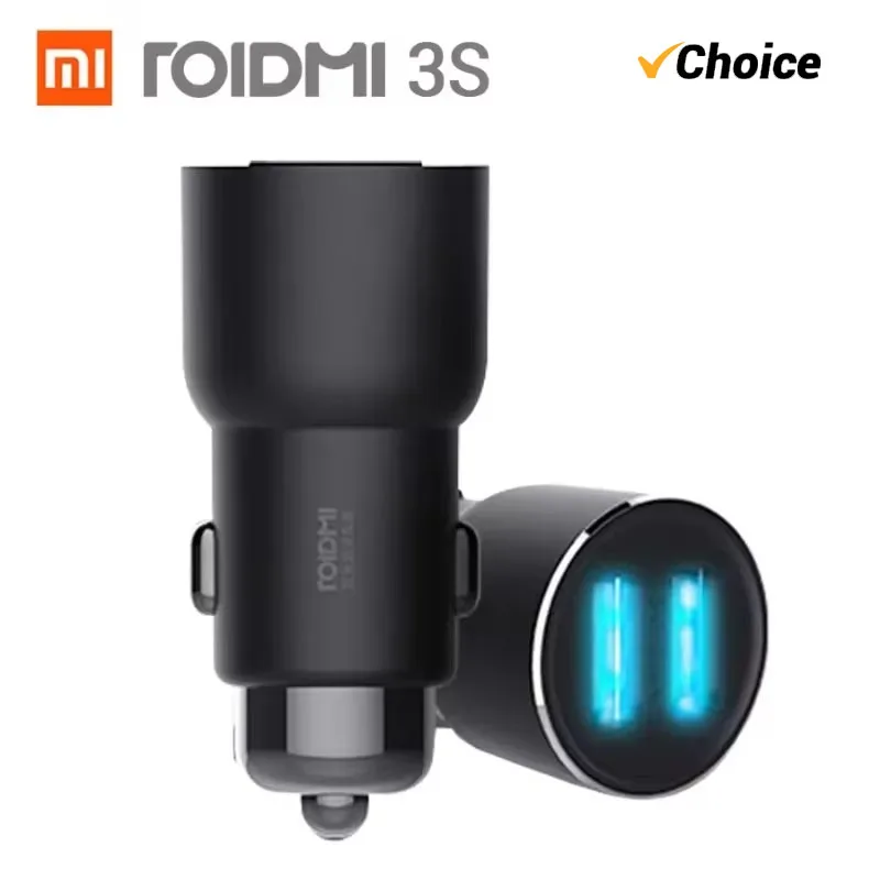 Original Xiaomi Roidmi 3S Mojietu Bluetooth 3.4A 5V Dual USB Car Charger MP3 Music Player FM Transmitters For iPhone And Android