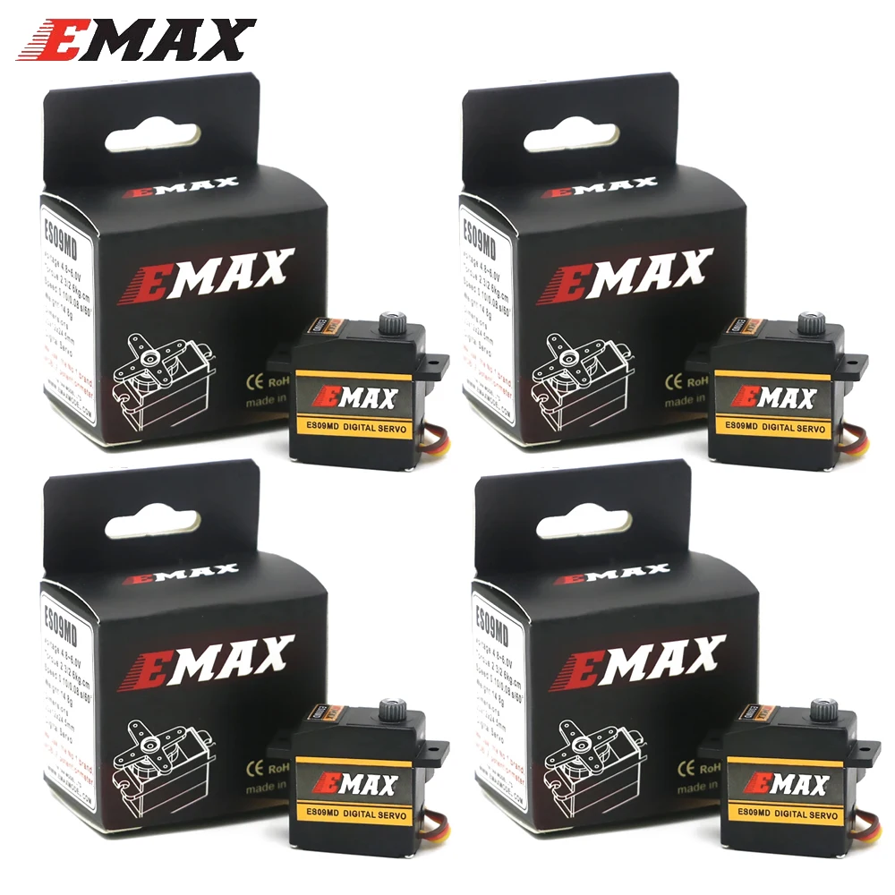 EMAX ES09MD 4.8-6V 2.6kg Dual-bearing Metal Gear Digital Servo With Futaba,JR Plug For Trex Align 450 Helicopter Airplane Parts