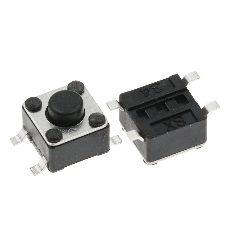 1PCS 4.5x4.5mm SMD Tact Switch 4Pins, Height 4.3-13mm Push Button Light Touch Power Switch (Multiple Sizes Available)