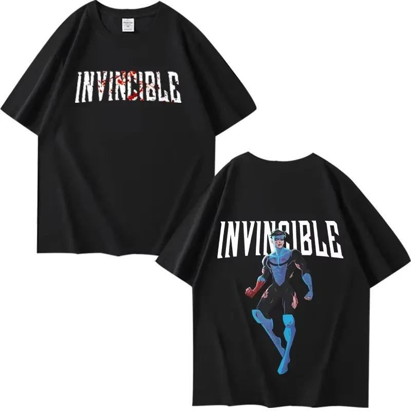 2026 Invincible Blood Splat Logo Merch T Shirt Men Women Manga Oversized Cotton Short Sleeve Summer Print Unisex Plus Size Tops