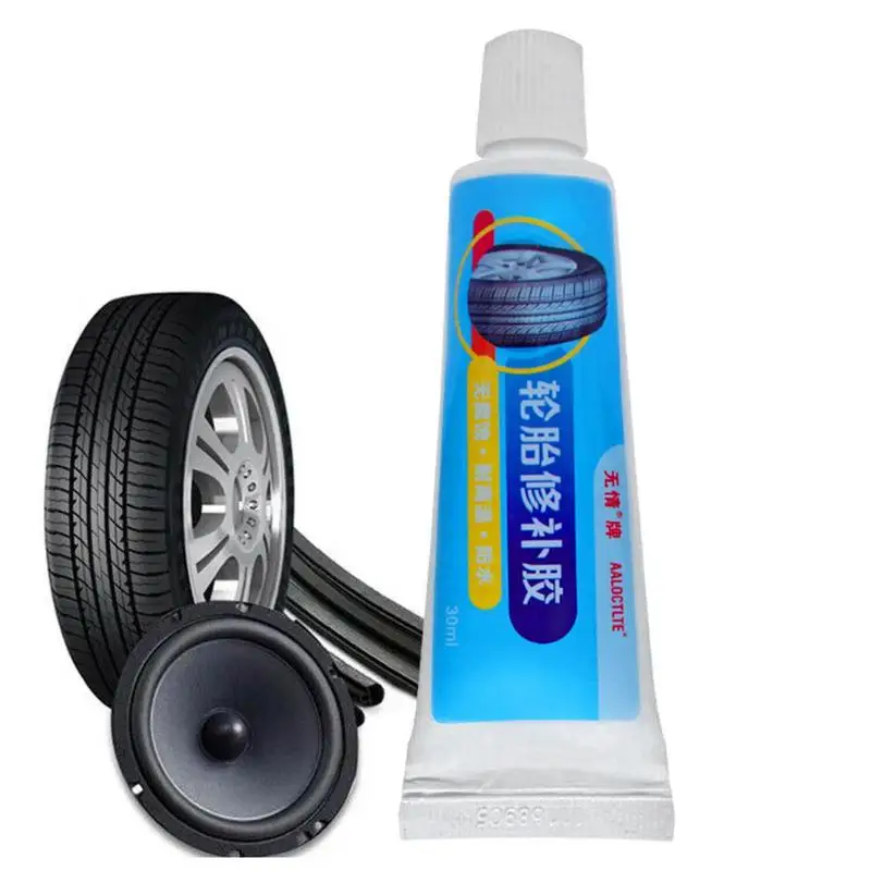 Tire Repair Adhesive 30ml Waterproof Bicycle Tire External Glue Tread Sidewall Tire Strong Adhesive Bike Car Tire Repair Patch