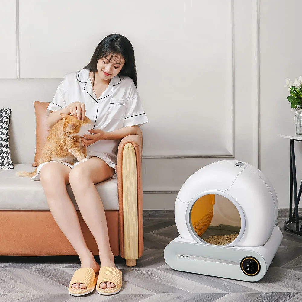 

2025 tonepie automatic intelligent deodorizing cat litter box large space closed cat sterilization automatic shoveling