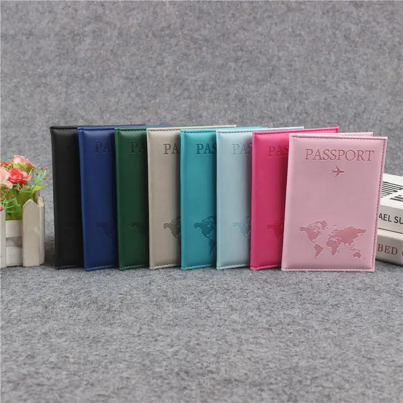 PU Leather Passport Holder Scratch Resistant Document Organizer for Men Women Birthday Travel Gift 1PC view 3