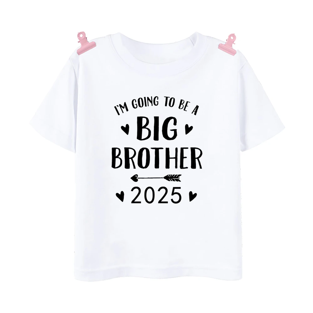 I\'m Being Promoted To Big Sister/Brother 2025 Baby Announcement Shirt Kids T-Shirt Children Tops Child Summer Short Sleeve Tees