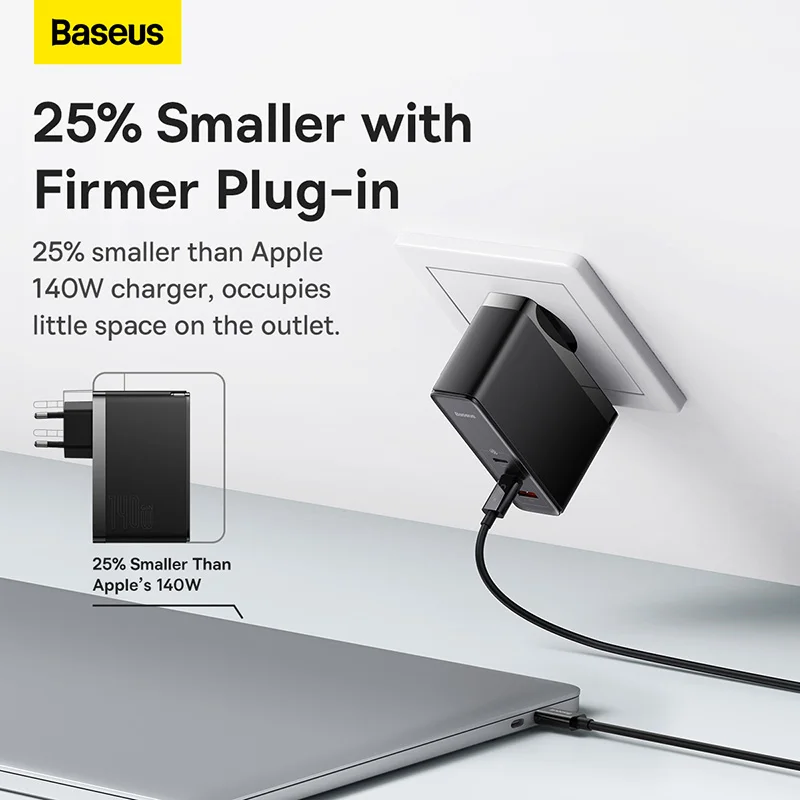 Baseus 140W GaN 5 Pro USB Type C Charger PD 3.1 Quick Charge QC4.0 USB C Fast Charging Charger For MacBook Pro iPhone 14 Huawei