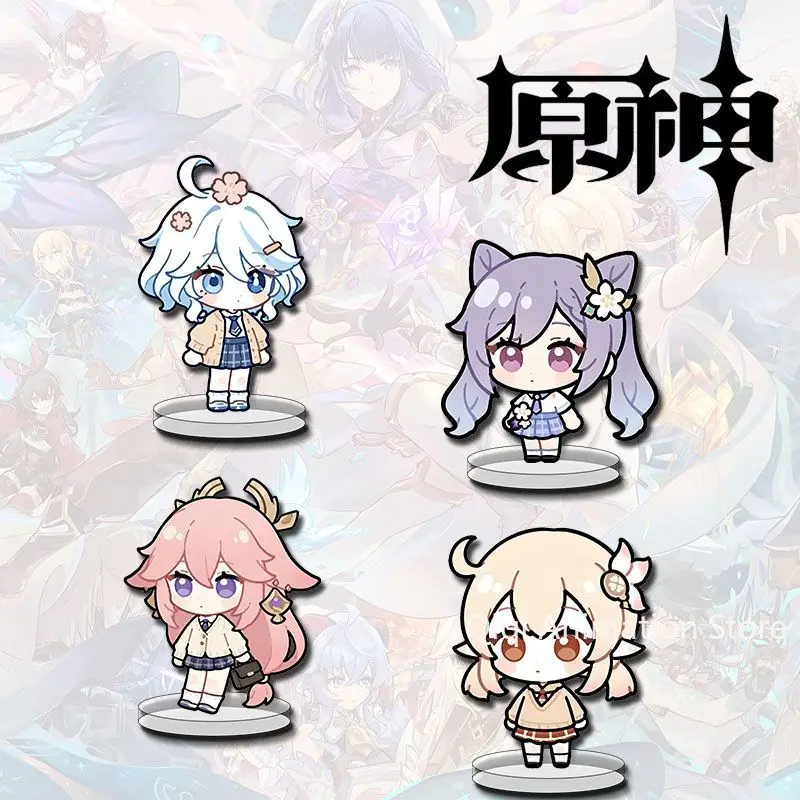 

Q версия аниме Genshin Impact Yae Miko косплей милая акриловая подставка аксессуары коллекция настольные украшения рождественские подарки