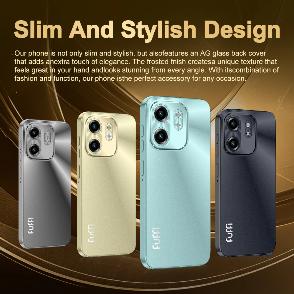 هاتف FUFFI X7 Pro الذكي Android14 5G بطاقة مزدوجة 6.56 بوصة HD 12GB + 1TB ROM MTK 8 Core 5800mAh Google Play Store الهاتف المحمول