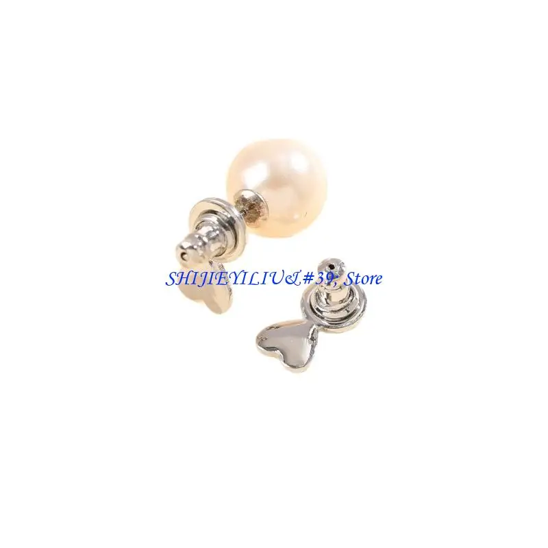 E21F Fashionable Heart Ear Locks Colorfast Copper Construction Gentle On Ears Multi Purpose Jewelry Enhancer Pack Of 5